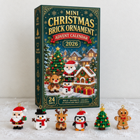 Mini Christmas Brick Ornament Advent Calendar with six finished ornaments